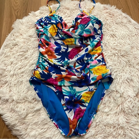 Bleu Rod Beattie A Place In The Sun Floral One Piece Swimsuit NWT - Picture 1 of 8